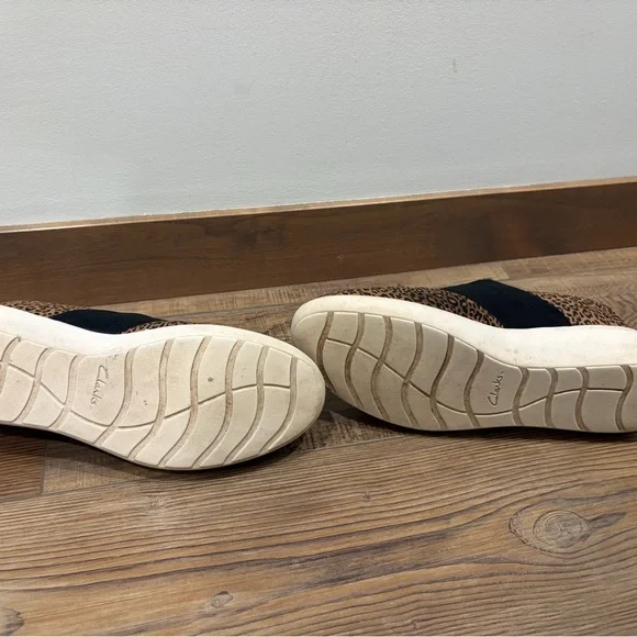 Clarks Leopard-Print Slip-On Sneakers in Brown and Black - Picture 4 of 4
